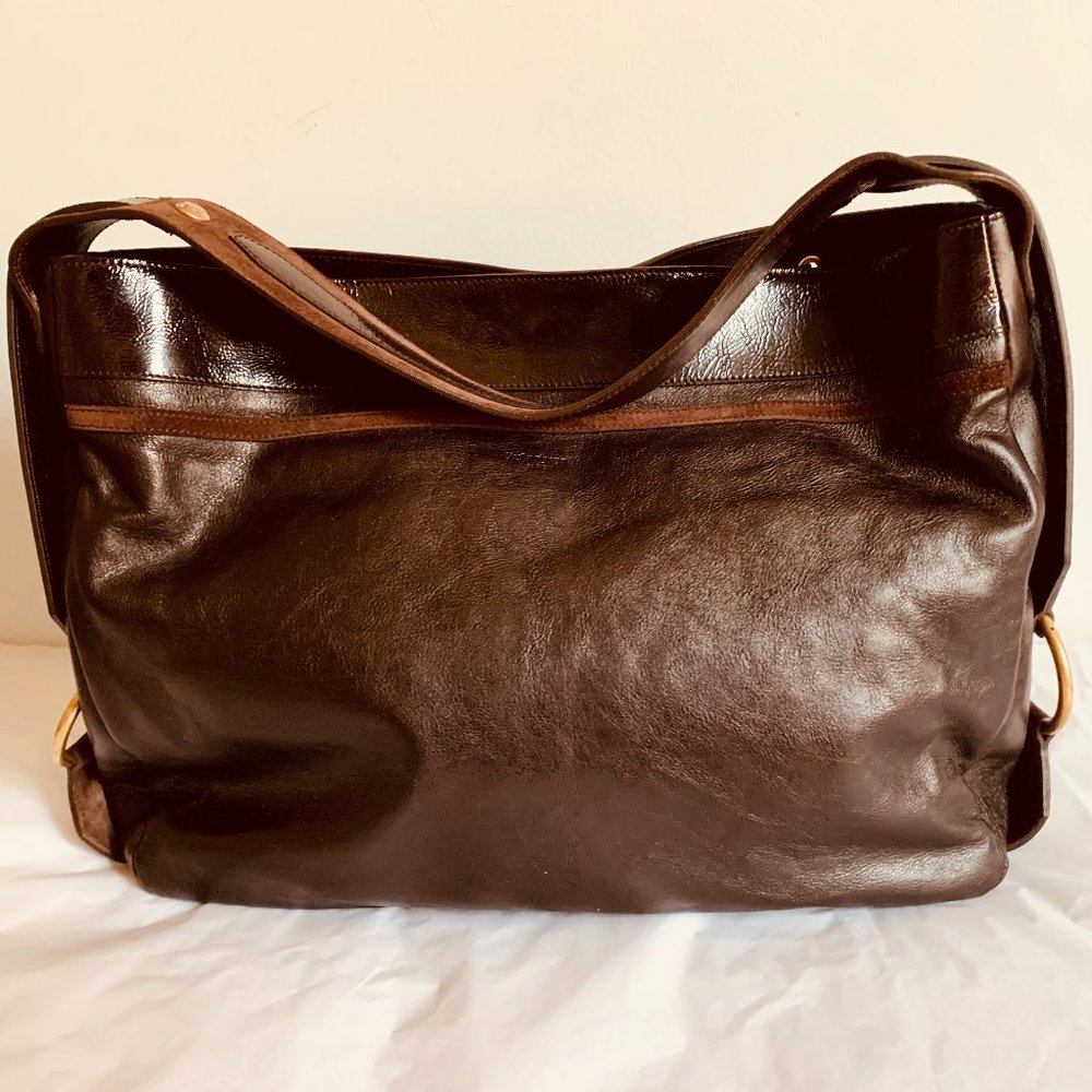 YVES SAINT LAURENT YSL SEVERINE LEATHER TOTE W DUST BAG MADE IN ITALY - Picture 7 of 16